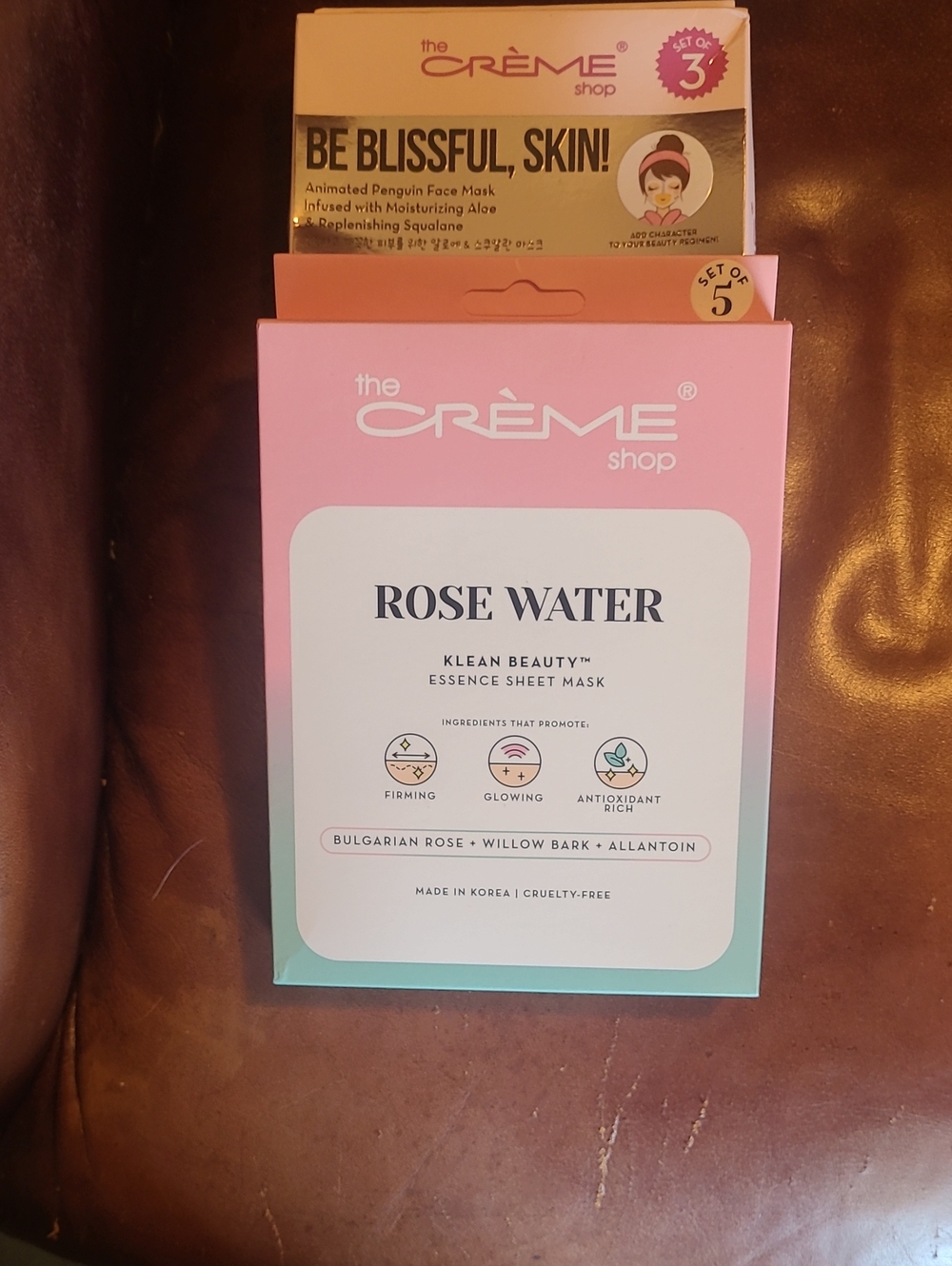 The Crème Shop Rose Water Essence Sheet Mask – Pink Hydrating Face Mask
